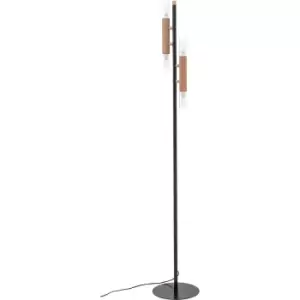 Image of Madera Multi Arm Floor Lamp, Wood, 4x G9