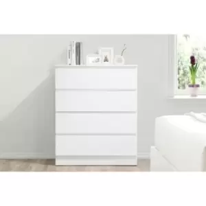 Image of Oslo 4 Drawer Chest White - White