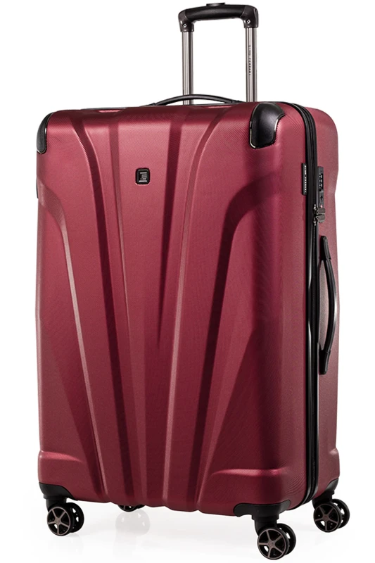 Image of Gino Ferrari Quasar Ultra Strong Suitcases Hold & Cabin Lightweight Luggage in Burgundy Size: Medium Burgundy Unisex Medium