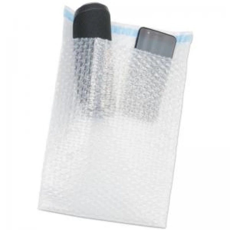 Image of Value Polyethylene Antistatic Bubble Pouch Flat Bags Size 5 Clear (150 Pack) BB5