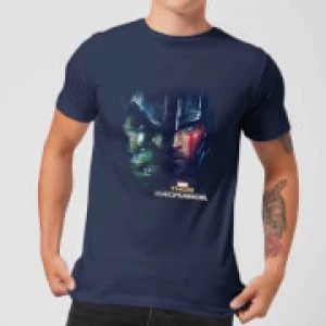 Image of Marvel Thor Ragnarok Hulk Split Face Mens T-Shirt - Navy - S