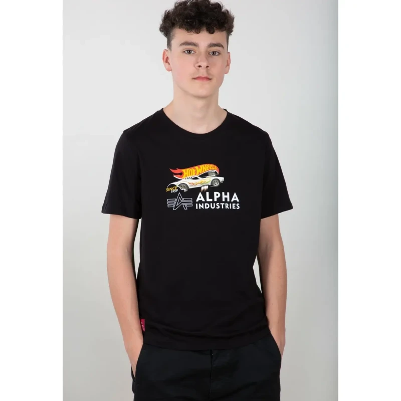 Image of alpha industries Child's T-Shirt Alpha Industries Rodger Dodger Noir Unisex 12 ans