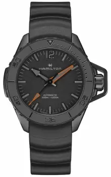 Image of Hamilton H77845330 Khaki Navy Frogman Auto Monochrome Black Watch
