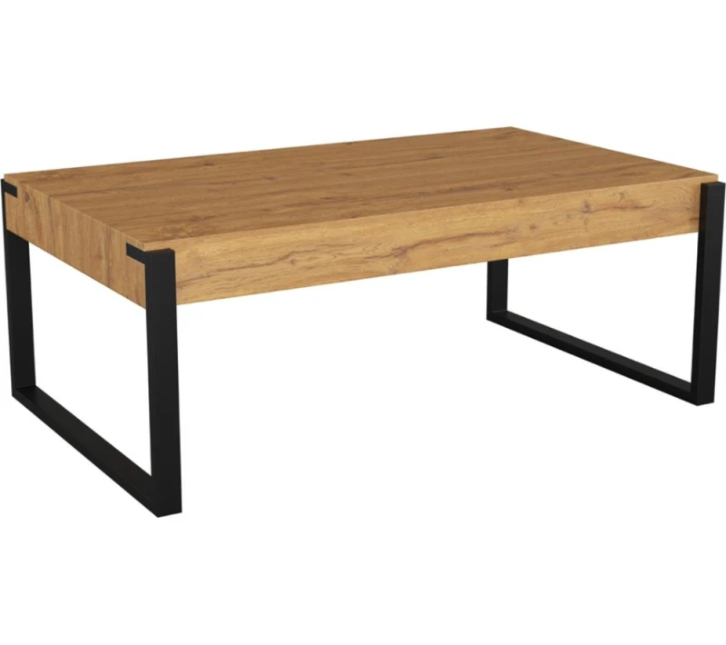 Image of AVF Ridgewood FT110RIDLW Coffee Table - Light Wood & Black 5014117977877