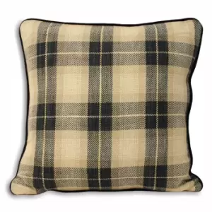 Image of Riva Home Harewood Check Cushion Cover (45x45cm) (Black)