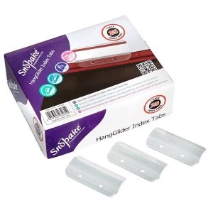 Image of Snopake HangGlider Plastic Tab Holders Clear 1 x Pack of 25 Tabs for use with Snopake HangGlider Suspension Files ONLY