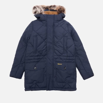 Image of Barbour Boys' Holburn Quilted Jacket - Navy - M (8-9 Years)