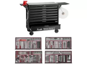 Image of Teng TCMM1004NBK1 Tool Kit Work Station Black 1004 Pc