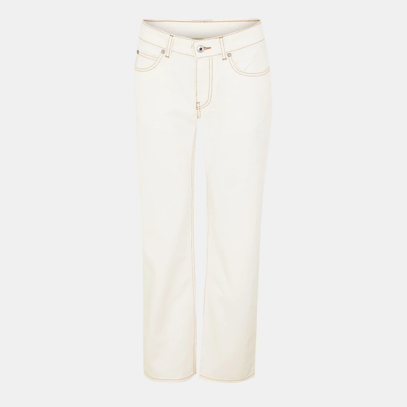 Image of Off White Womens Contemporary Straight Leg Jeans Vintage White female 25 L32