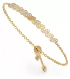 Image of Guess UBB01336YGL Womens Re Leaf Gold PVD Bracelet Jewellery