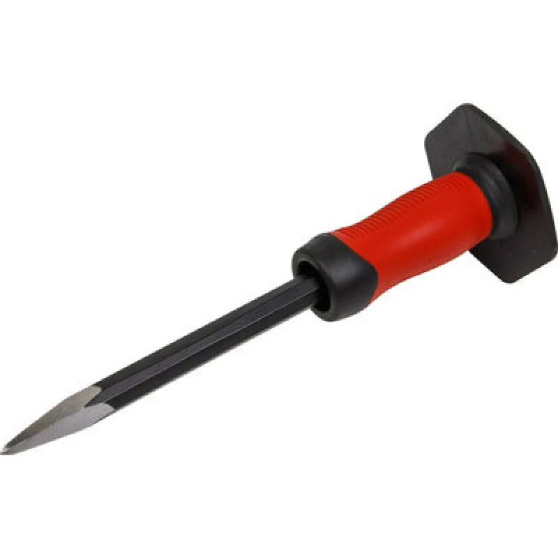 Image of Loops 300mm Drop Forged Point Chisel - Octagonal Shaft - Comfort Protection Grip Metallics
