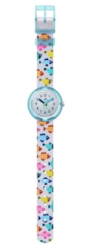 Image of Flik Flak Fishtastic Sea Treasures White Recycled PET Watch
