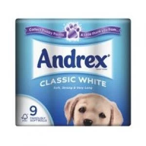 Image of Andrex Classic White 9 Toilet Rolls
