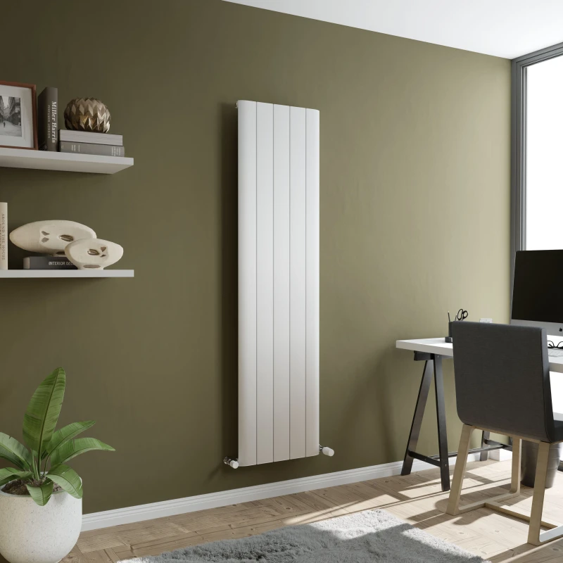 Image of Agadon Paris Designer Aluminium Radiator in White Size: 1800mm x 565mm White Unisex 1800mm x 565mm