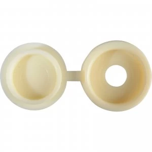 Image of Forgefix Hinged Screw Cover Caps Cream Pack of 20