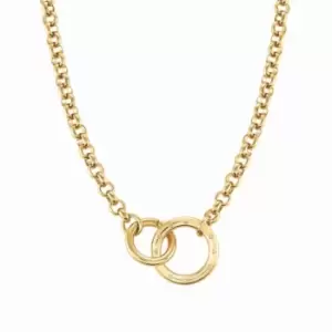 Image of Infinito Steel Cubic Zirconia Yellow Gold Necklace 028203/012