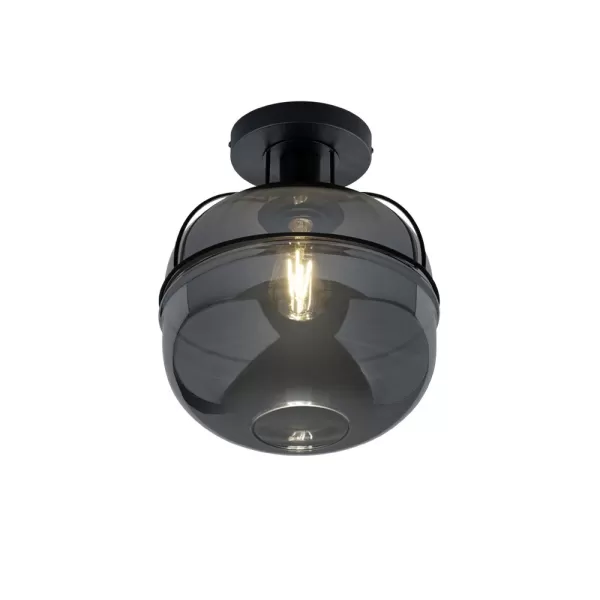 Image of Lorena Modern Globe Ceiling Light Black Matt