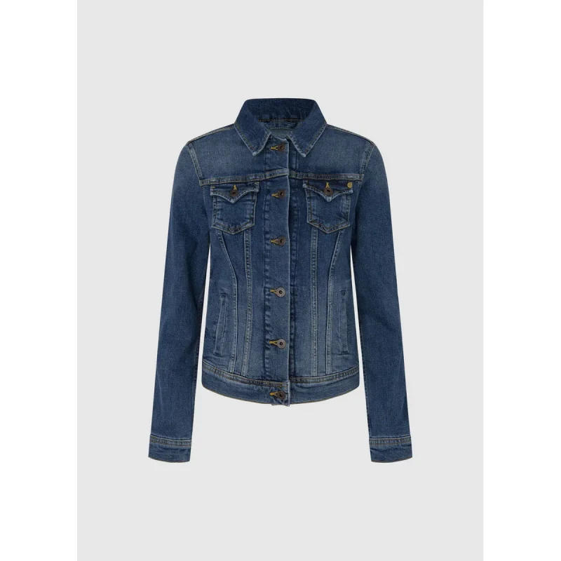 Image of Pepe Jeans Womens denim jacket Pepe Jeans Thrift Bleu Female S