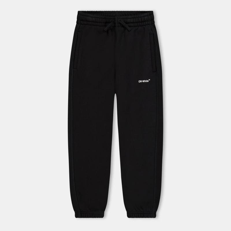 Image of Off White Kids Cuffed Fleece Joggers Black Multi male 8Y