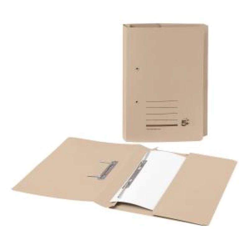 Image of 5 Star office 5 Star Office Transfer Spring Pocket File Recycled Mediumweight 285gsm Foolscap Buff (Pack of 25) 423946