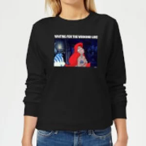 Image of Disney The Little Mermaid Weekend Wait Womens Sweatshirt - Black - S
