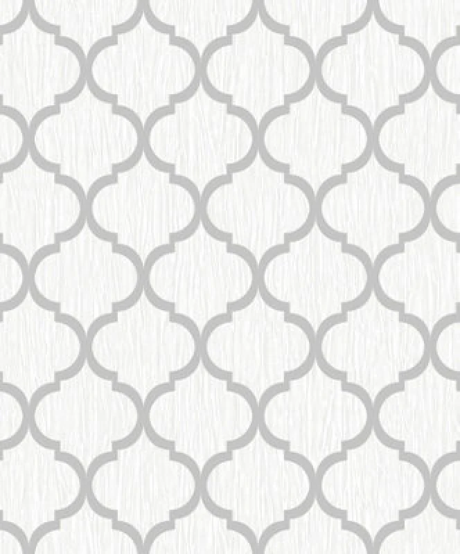 Image of Debona Crystal Trellis White Wallpaper 8896