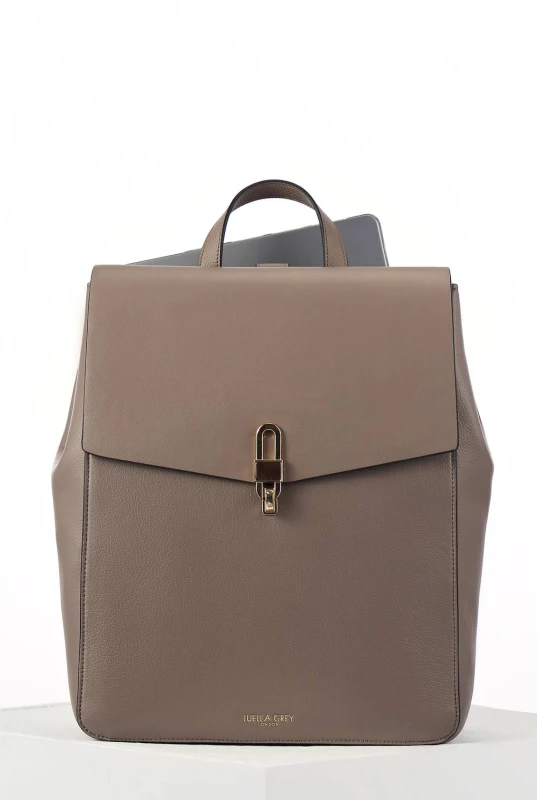 Image of Luella Grey Womens 'Hilda' Laptop Rucksack in Taupe Female