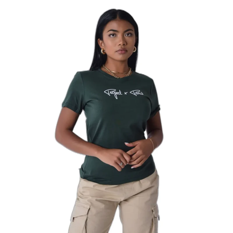 Image of Project X Paris T-Shirt embroidery logo woman Project X Paris Basic Vert Female M