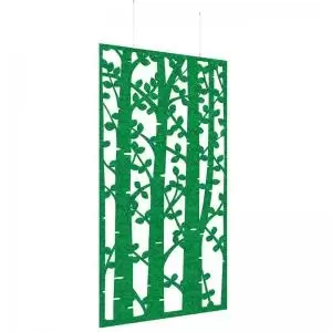 Image of Piano Chords acoustic patterned hanging screens in dark green 2400 x