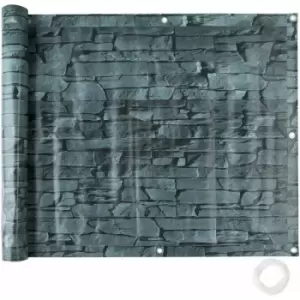 Image of Balcony & garden privacy screen (type 1) - garden privacy screen, balcony privacy screen, outdoor privacy screen - slate 90cm - slate