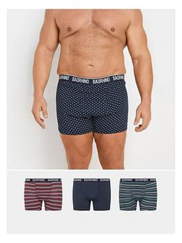 Image of BadRhino 3 Pack Stripe & Spot Trunks Blue