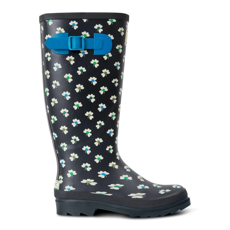 Image of Regatta Womens Orla Kiely Welly Hi II Waterproof Wellington UK Size 7 (EU 41) Clover Black RWF809-D7T-7