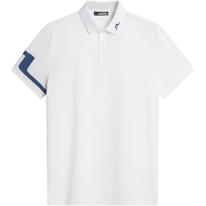 Image of J Lindeberg Golf Mens Short Sleeve Performance Polo Shirt Short Sleeve Performance Polos Small White 36102501350