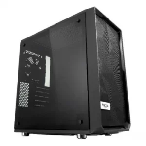 Image of Fractal Design Meshify C Mini (Dark TG) Gaming Case w/ Dark Glass Window, Micro ATX, Angular Mesh Front, 2 Fans, Full Length...