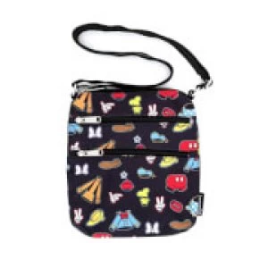 Image of Loungefly Disney Sensational 6 Aop Outfits Nylon Passport Bag