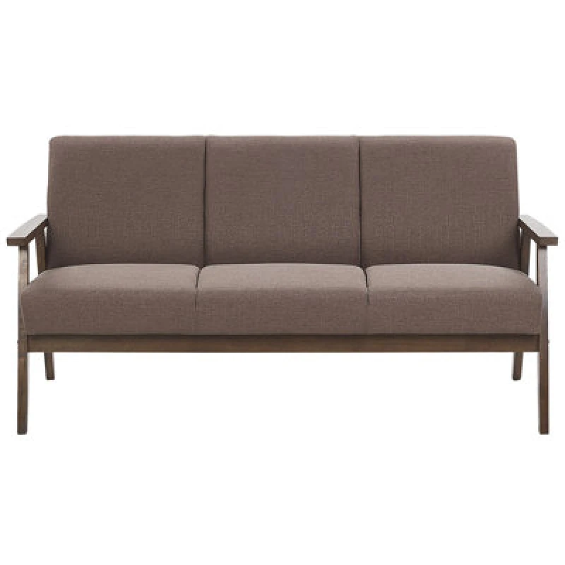 Image of Beliani Sofa 3 Seater Asnes Fabric Brown
