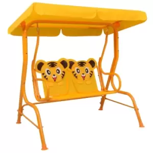 Image of Vidaxl Kids Swing Bench 115X75X110cm - Yellow