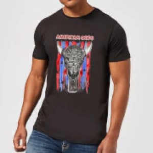 Image of American Gods Skull Flag Mens T-Shirt - Black - M