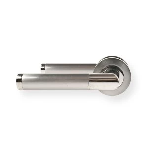 Image of LocksOnline Mitred Lever Handle Set on Round Rosette