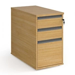 Image of Dams International Desk End Pedestal with 3 Lockable Drawers Wood Contract 25 426 x 800 x 725mm Oak