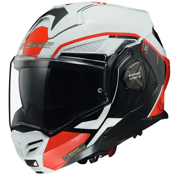 Image of LS2 FF901 Advant X Metryk White Red Modular Helmet Size XL