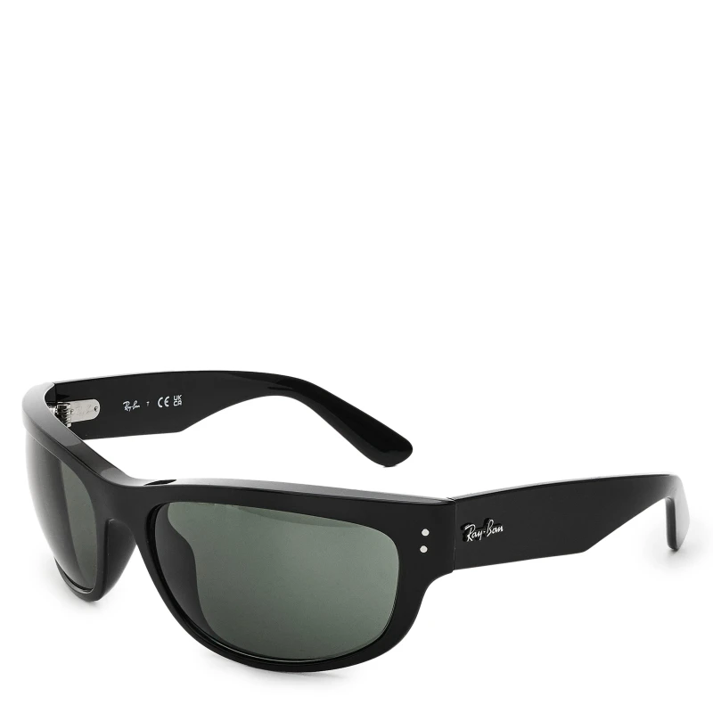 Image of Ray-Ban Womens Mega Balorama Wrap Sunglasses Black female One Size