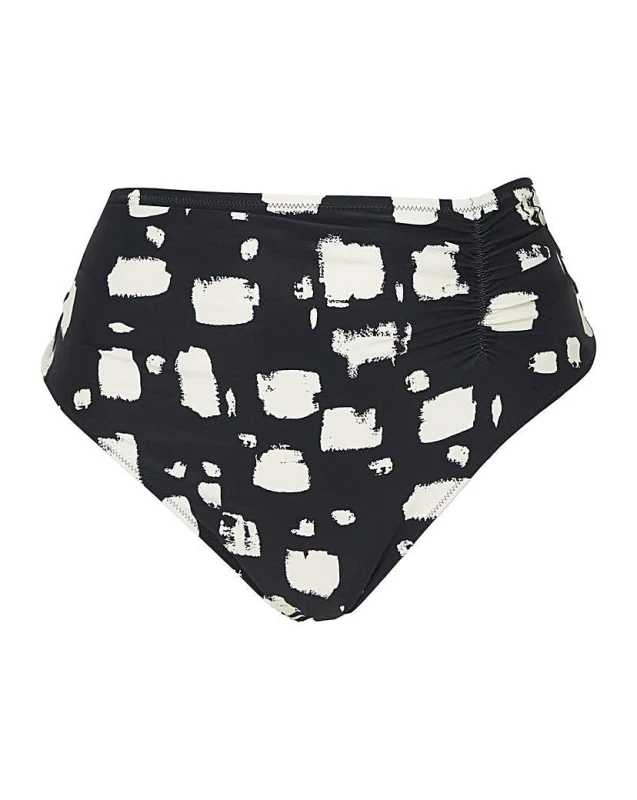 Image of Panache Panache Midi Gather Bikini Pant Black/Sand Female 20 BJ57305