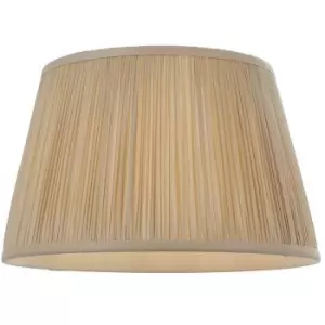 Image of 12" Elegant Round Tapered Drum Lamp Shade Oyster Gathered Pleated Silk Cover