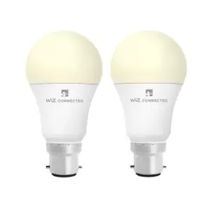 Image of 4lite WiZ Connected LED Smart A60 Bulb WiFi BC (B22) Warm White Dimmable - Twin Pack