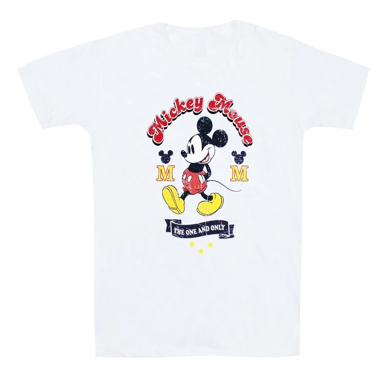 Image of Disney Men One & Only Mickey Mouse T-Shirt in White Size: Medium White M Male 5063527558893