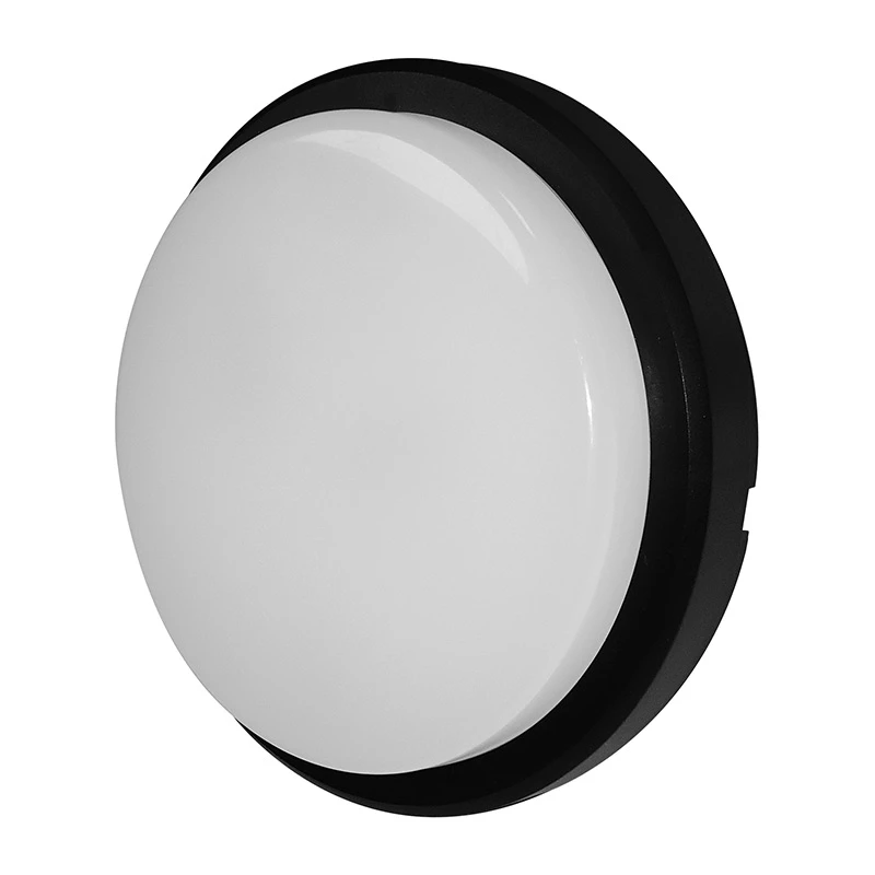 Image of Eterna 14W 4000K Circular LED Ceiling/Wall Light With Full Diffuser - Black KCAS14BKFL
