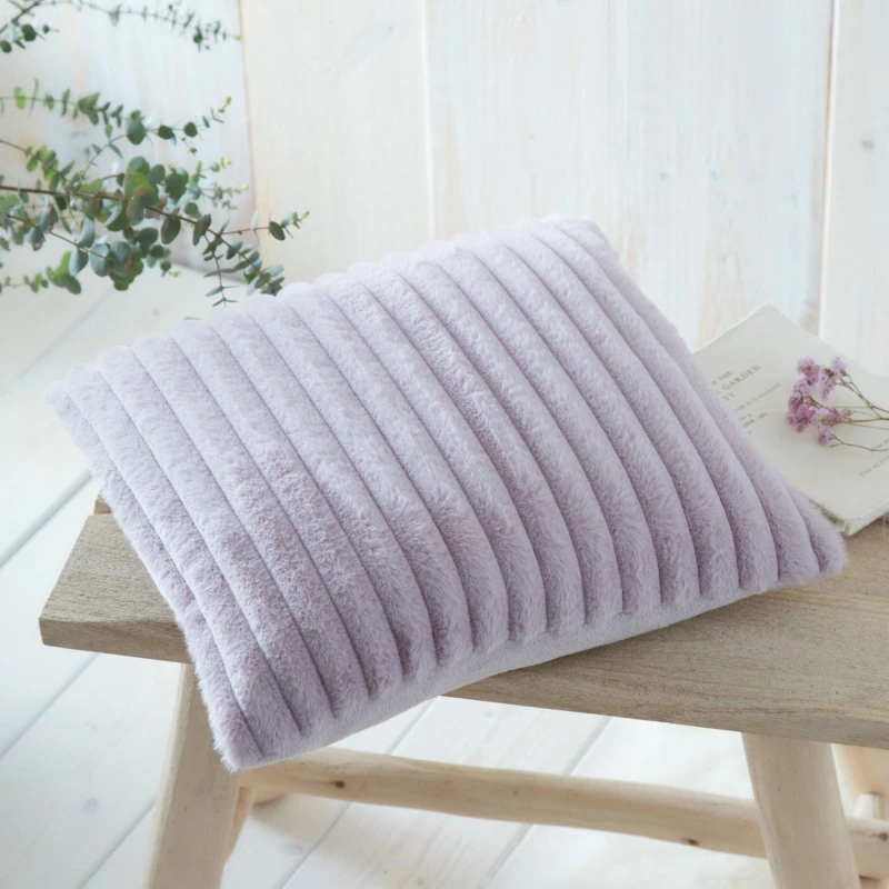 Image of Appletree 'Morritz' Faux Fur Filled Cushion Mauve