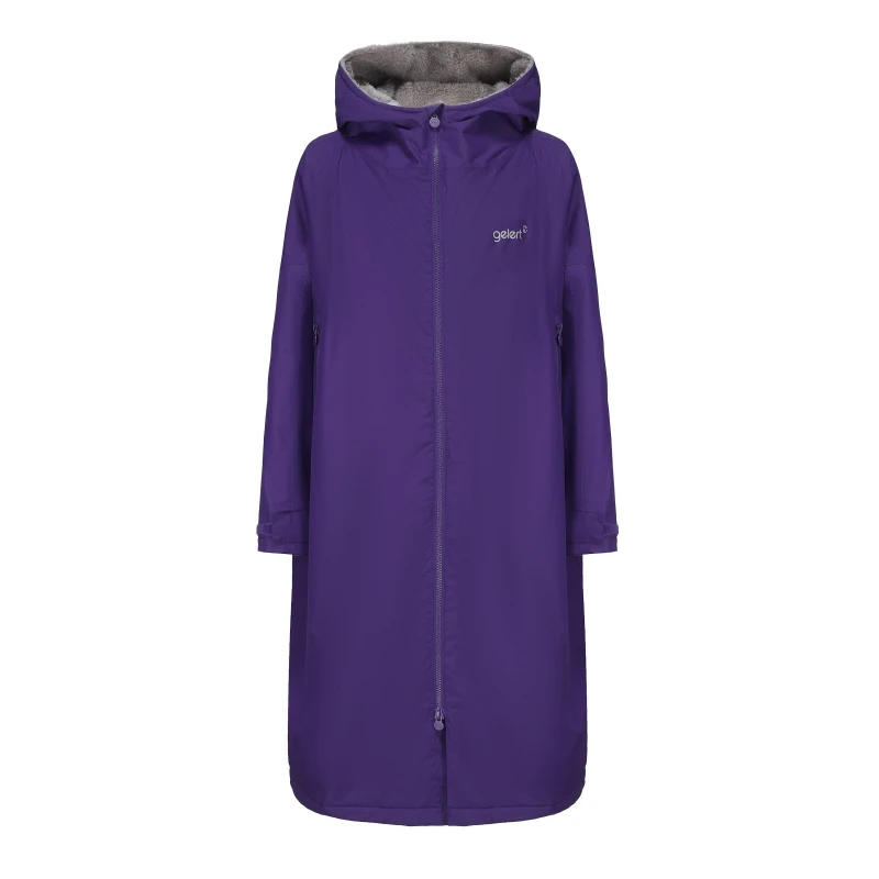 Image of Gul Unisex Adults Waterproof Fleece Lined Long Sleeve Oversized Fit Insulated Robe Purple unisex L