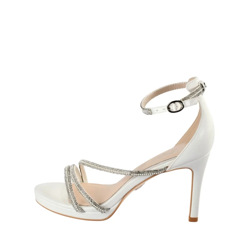 Image of Buffalo Womens heeled sandals Buffalo Mary Shine Blanc Female 40